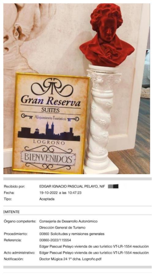 Gran Reserva Suites Centro Alojamiento Entero Logrono Luaran gambar